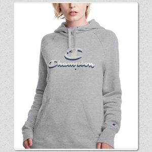 CHAMPION WOMEN’S  POWERBLEND GRAPHIC HOODIE
